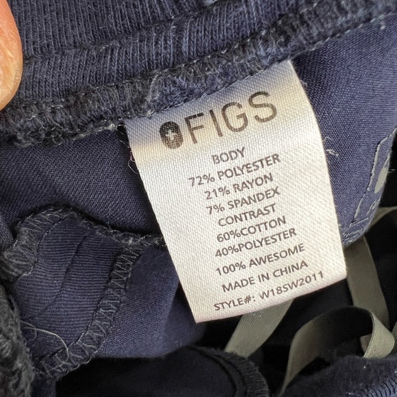Figs navy blue yoga pants trousers size S - Picture 6 of 7